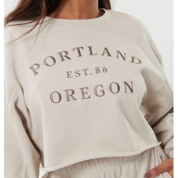 Garage Tops - “Portland Oregon” cropped crewneck